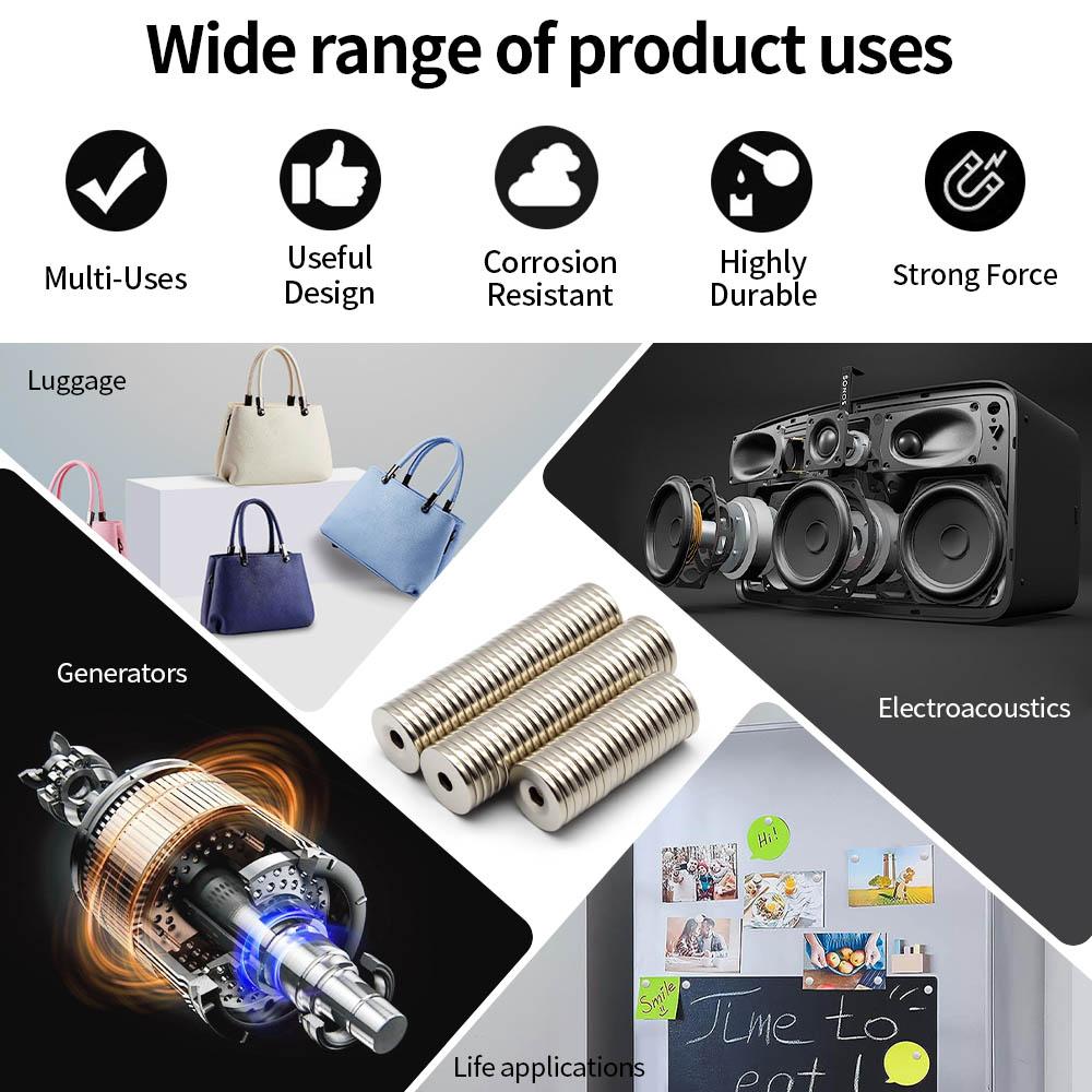 20x3-5mm Super Strong Neodymium Magnet N35 NdfeB Permanent Magnetic Imanes Round With Holes Powerful Magnets Refrigerator Magnet