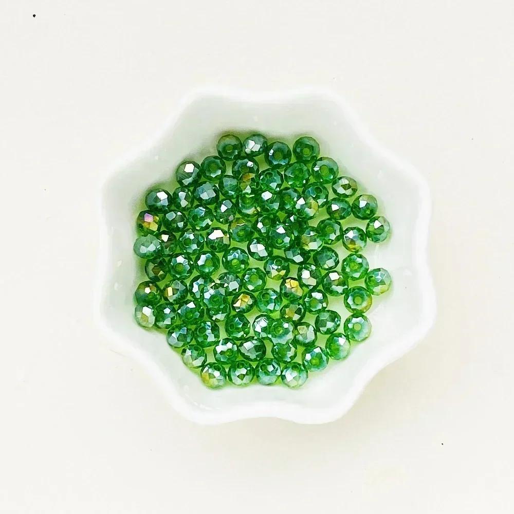 50pcs Translucent Czech Crystal Glass Bead Faceted Colorful Spacer Bead for Jewelry Making DIY Bracelet Necklace Accessories