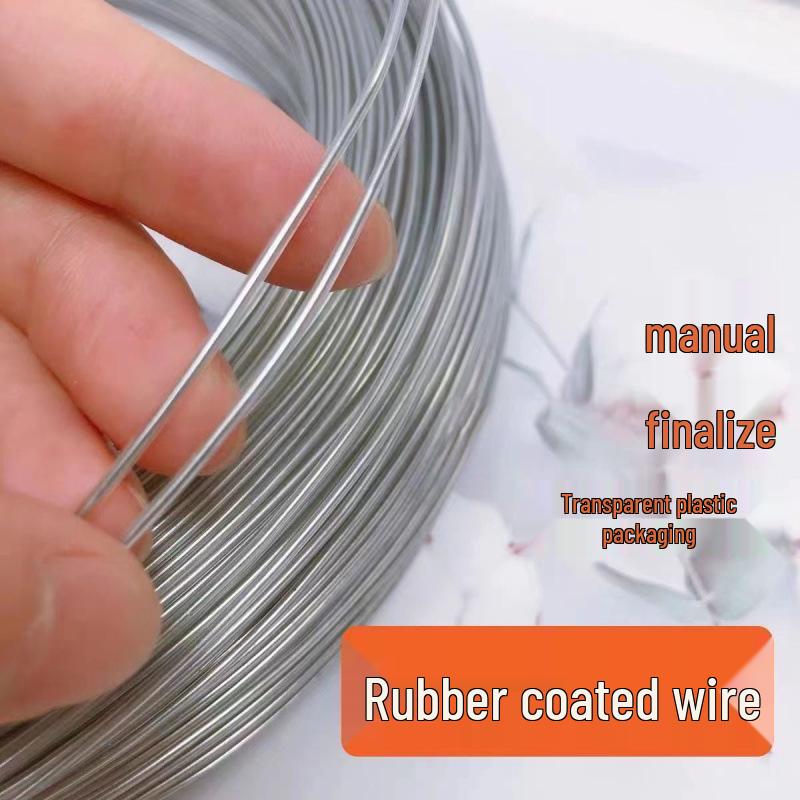 Rubber-Coated Hand-Knitted Wire Hair Clip & Doll Stand