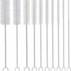 10-Piece Stainless Steel Straw & Cup Cleaning Brush Set with Long Handle