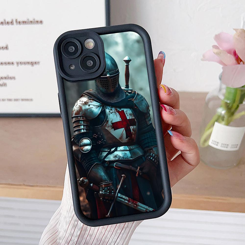 

Templar Knights Mobile Phone Case for iPhone 17 16 15 14 13 12 11 Air Pro Max Plus Thicken TPU Colorful Cover Luxury Cover iPhone 12