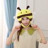 3D Honeybee Hat for Adult Children Cartoon Plush Hat Party Headgear Festival Holiday Photo Props Cap Costume Accessories