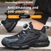 Steel Toe Shoes for Men Construction Site Safety Shoes with Rotary Button Puncture Proof Shoes Anti Puncture Safety Sneakers