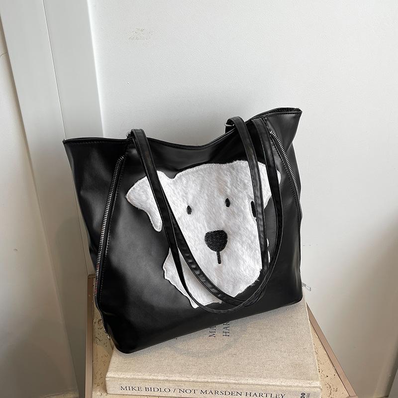 

Сумка-тоут женская 2024 осень новый прилив вместимость пригородный отдых многофункциональная сумка через плечо легкий дорожный рюкзак чёрный