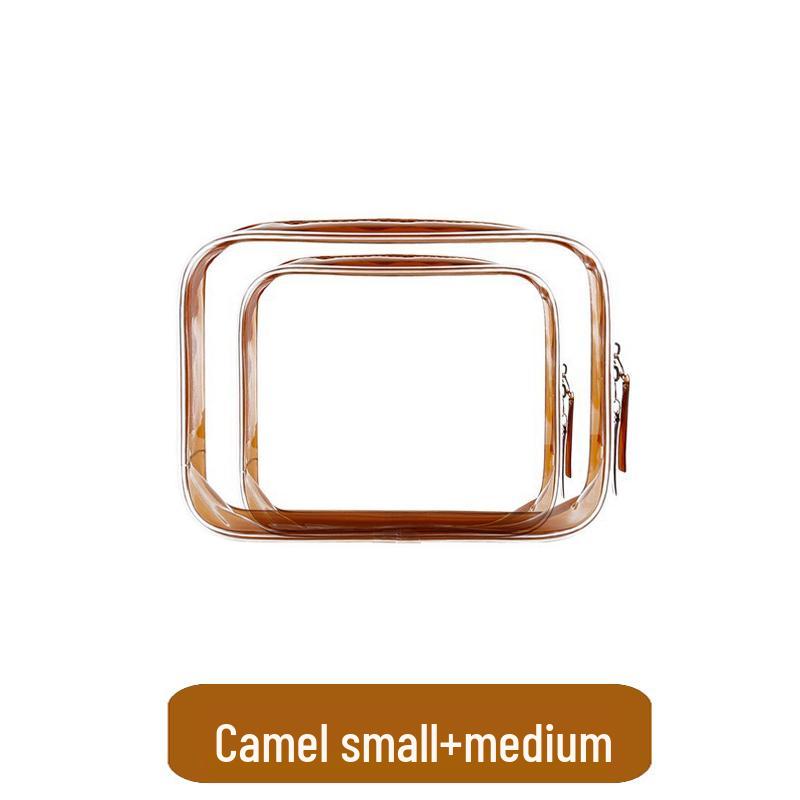 Large Capacity Waterproof Transparent Makeup Bag - Portable Toiletry Organizer for Travel