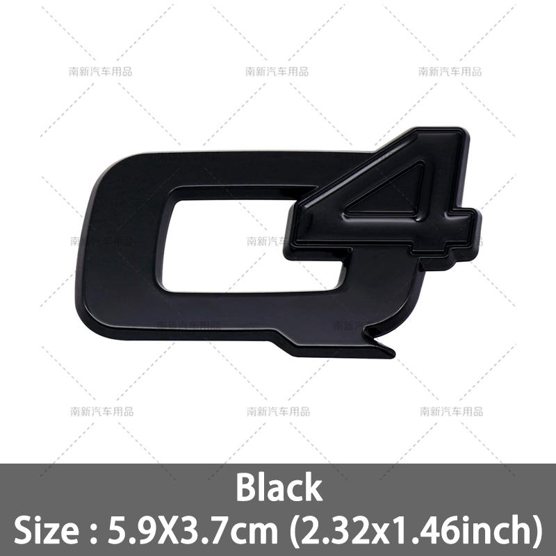 BEZO1 3D Metal Q2 Q4 Letter Badge Rear Giulia Stelvio Trunk Emblem Car Stickers For Alfa Romeo Giulia Stelvio Car Styling Accessories