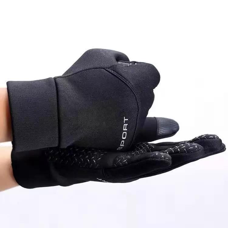 Cycling Gloves Winter Style Plus Velvet Thickened Outdoor Sports Windproof and Water Splashing Plus Velvet Gloves