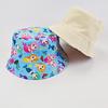 Kids' Cartoon Print Sun Protection Bucket Hat, Double-Sided for Boys & Girls, Trendy Outdoor Headwear
