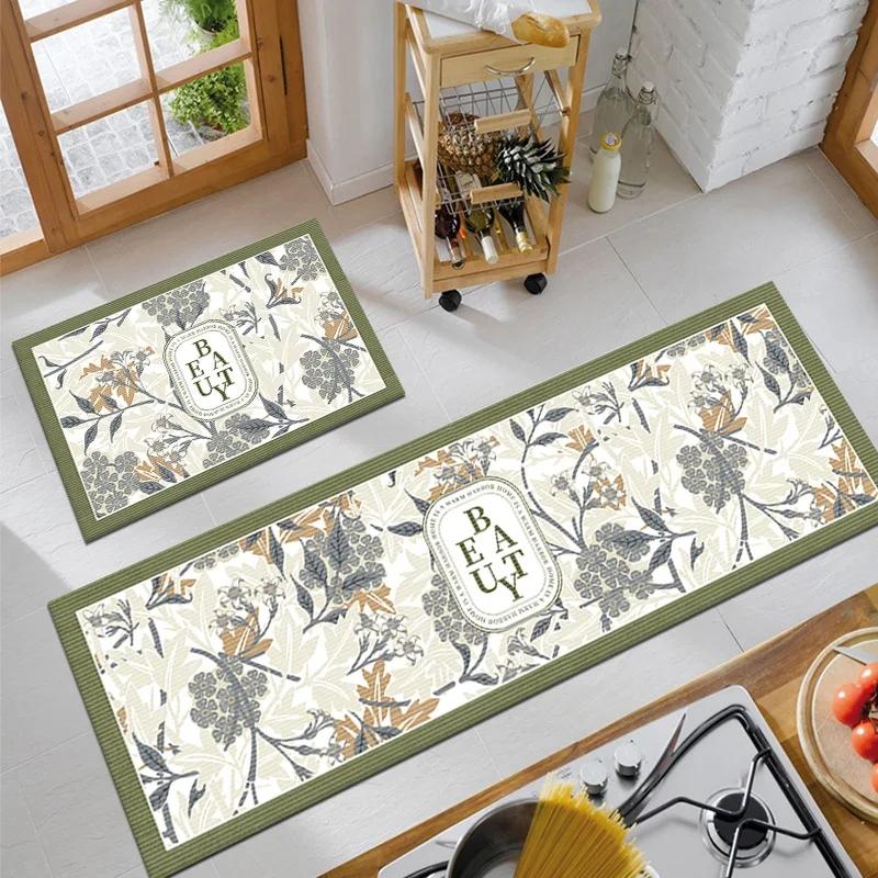 Non-slip Kitchen Mat for Floor Living Room Mats Long Carpets Soft Washable Rug Bathroom Entrance Doormat