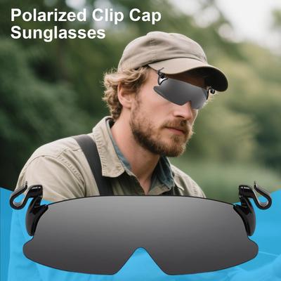 1pc ClipOn Sunglasses Outdoor Polarized Sun Glasses Fishing Cycling TravelingFlip Cover UV Protection Clip Cap Sports Glasses