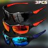 3PCS UV 400 Sunglasses for Travel Camping Rock Climbing Fishing Hiking Outdoor Anti Glare Fashionable Glasses