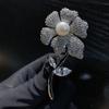 Dili Xue Luxury Zircon-Embellished Rose Brooch for Women