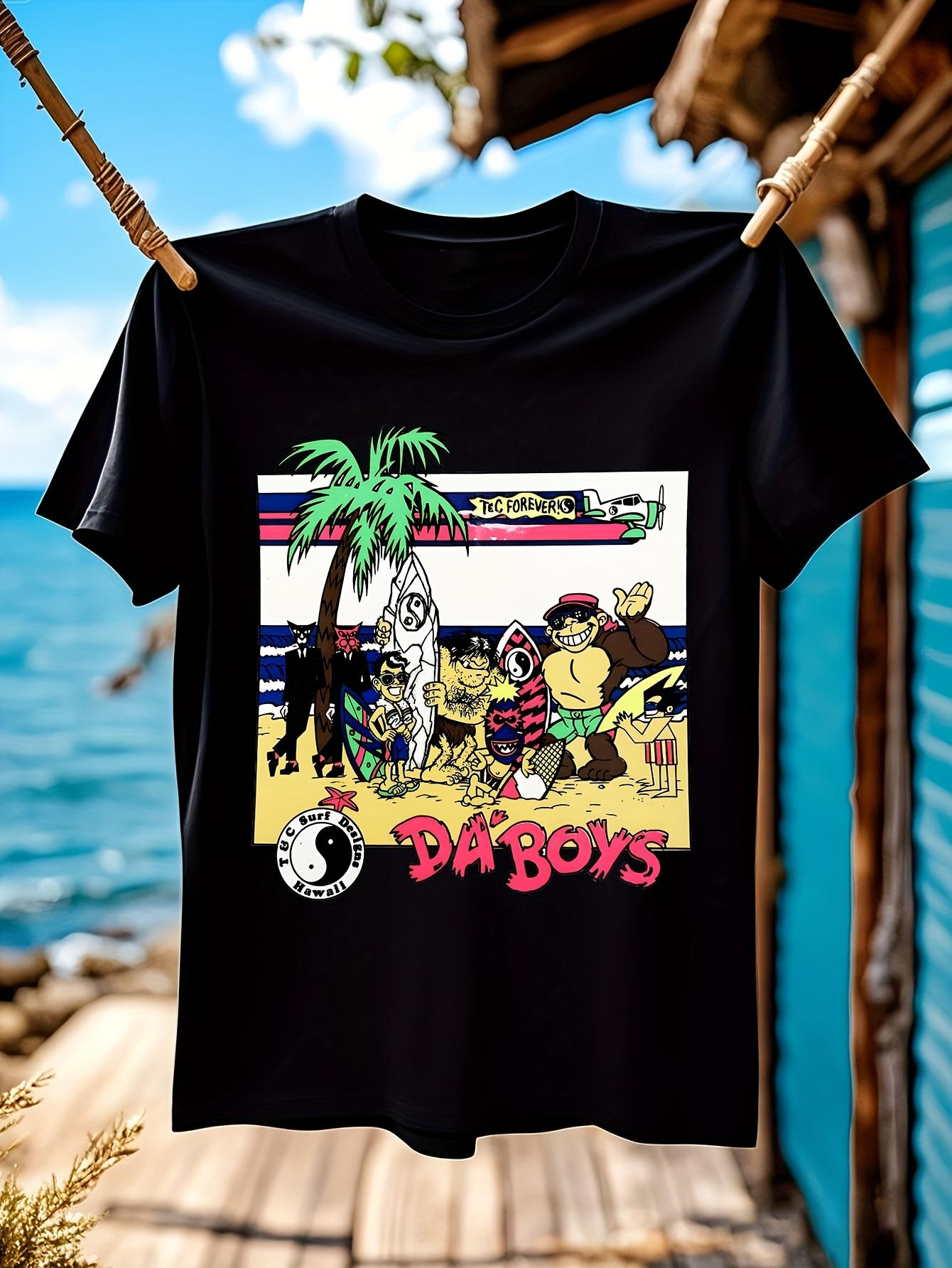 Hawaiian Surf Graphic Tshirt Graphic Tshirt - Retro Tropi... XL