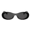 MIU MIU Full Frame Acetate Irregular Sunglasses Men Sunglasses Black MU06ZS1AB5S0
