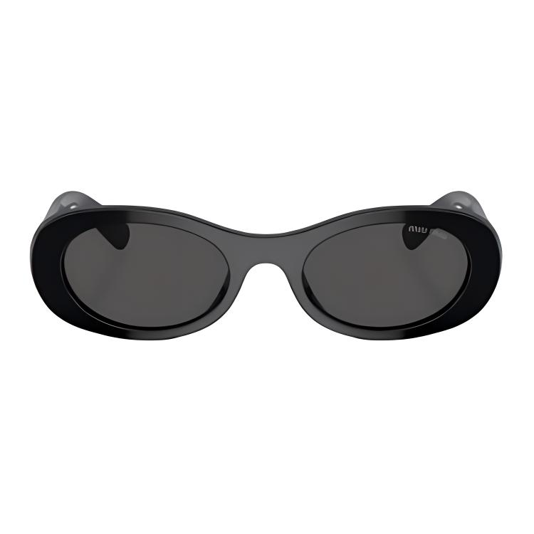 MIU MIU Full Frame Acetate Irregular Sunglasses Men Sunglasses Black MU06ZS1AB5S0