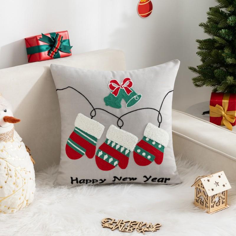 Christmas Pillow Cover Decorative Throw Pillow Case Covers Funny Square Cushion Covers for Sofa Bed Couch Car Home Christmas Decor 18X18inch