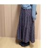 Women's Autumn 2025 Elastic Waist Floral Print Midi Skirt - Soft, Loose, Versatile Over-the-Knee Skirt