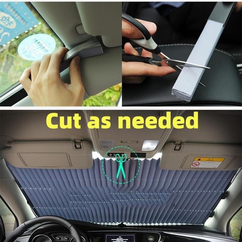 Universal Car Retractable Sunshade Parasol Front Rear Window Foldable Auto Windshield Sun Shade Protection Accessory