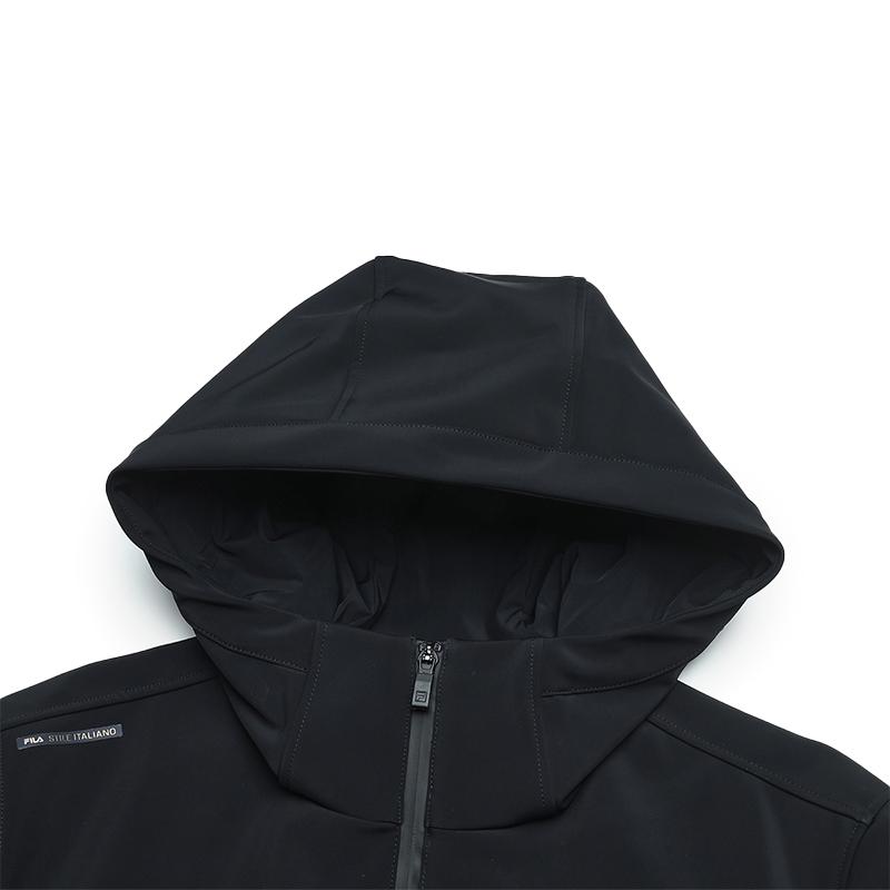 Men's FILA Jackets Men's Jet Black Hooded Moderate Other