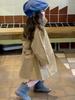 2025 British Style Mid-Length Windbreaker for Girls - Early Autumn Collection
