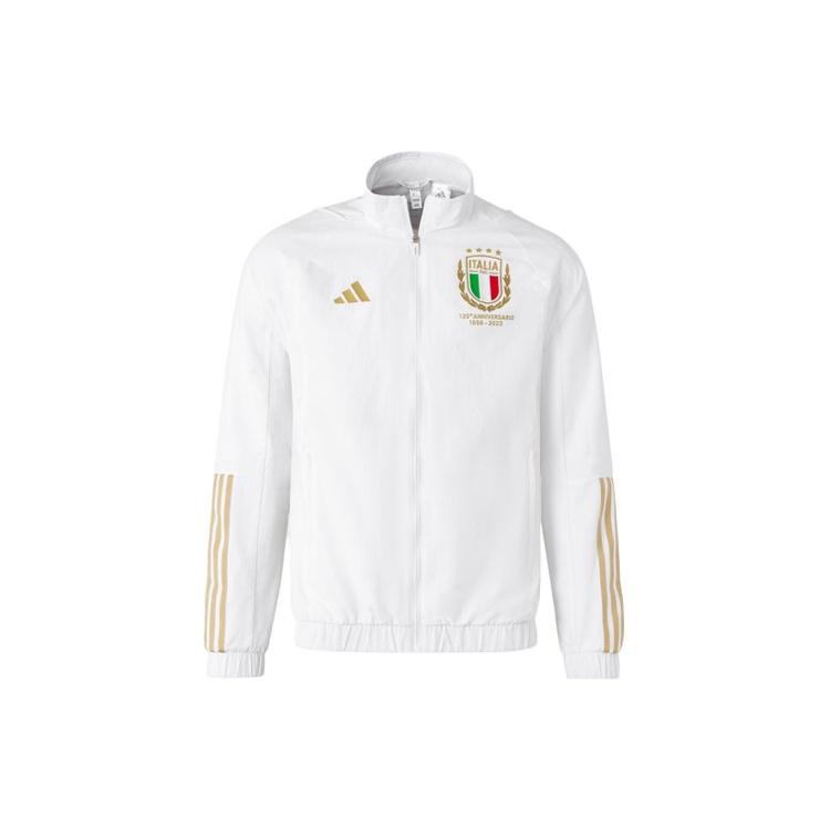 adidas Italy 125th Anniversary Jacket Asia Sizing  White Gold  Men s HY5437 S