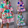 Women's Fashion Summer Spring Short Sleeve V-Neck Casual Dresses