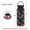 1L Capacity Stainless Steel Vacuum Cup Stainless Steel Material Printed Design Portable Sports Kettle Large Capacity