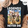 Retro 1990s Baseball Legends Never Die Shirt Movie Shirt Design Squad Crew Baseball Team Matching Tshirt