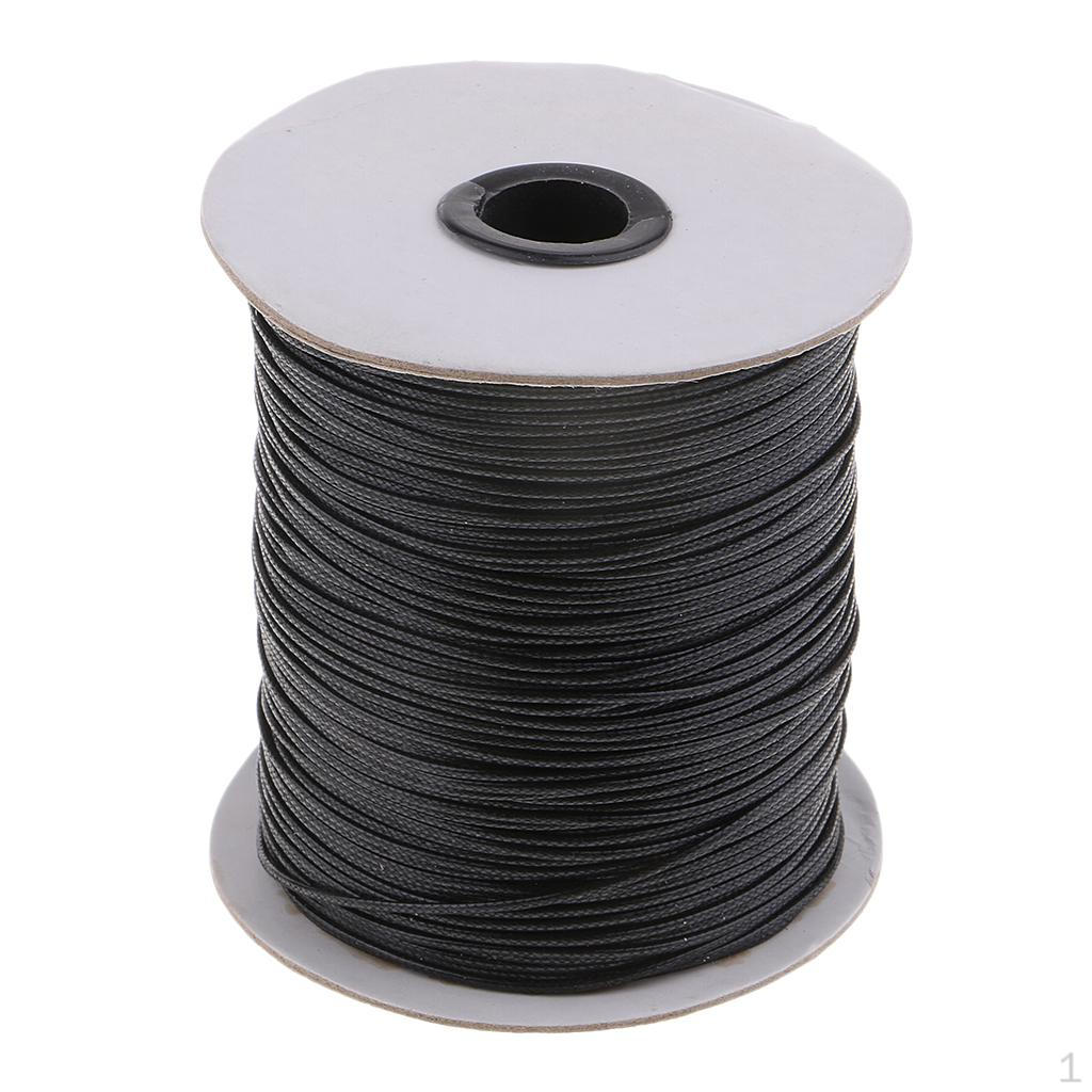1 Roll 170M Waxed Cotton Cord Thread Rope Necklace Bracelet 1.5mm
