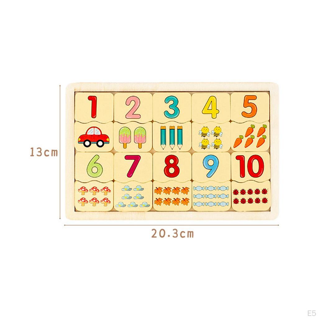 Children Wooden Puzzle Matching Toy Montessori Education Sorting Board for Boys and Girls