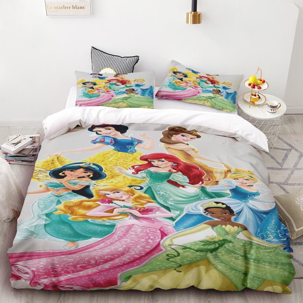 Disney Snow White Duvet Cover Princess Series Set Comforter Bedding Children'S Bedding Set 3-Piece 1 Quilt Cover King Size