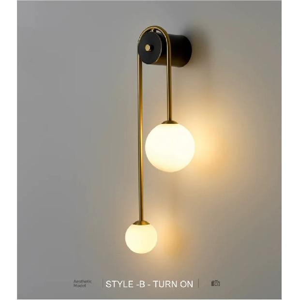 LED Bedroom Bedside Wall Light Lamp Glass Ball Gold Interior Lighting Sconce For Home Decor Living Room Corridor Luminaire
