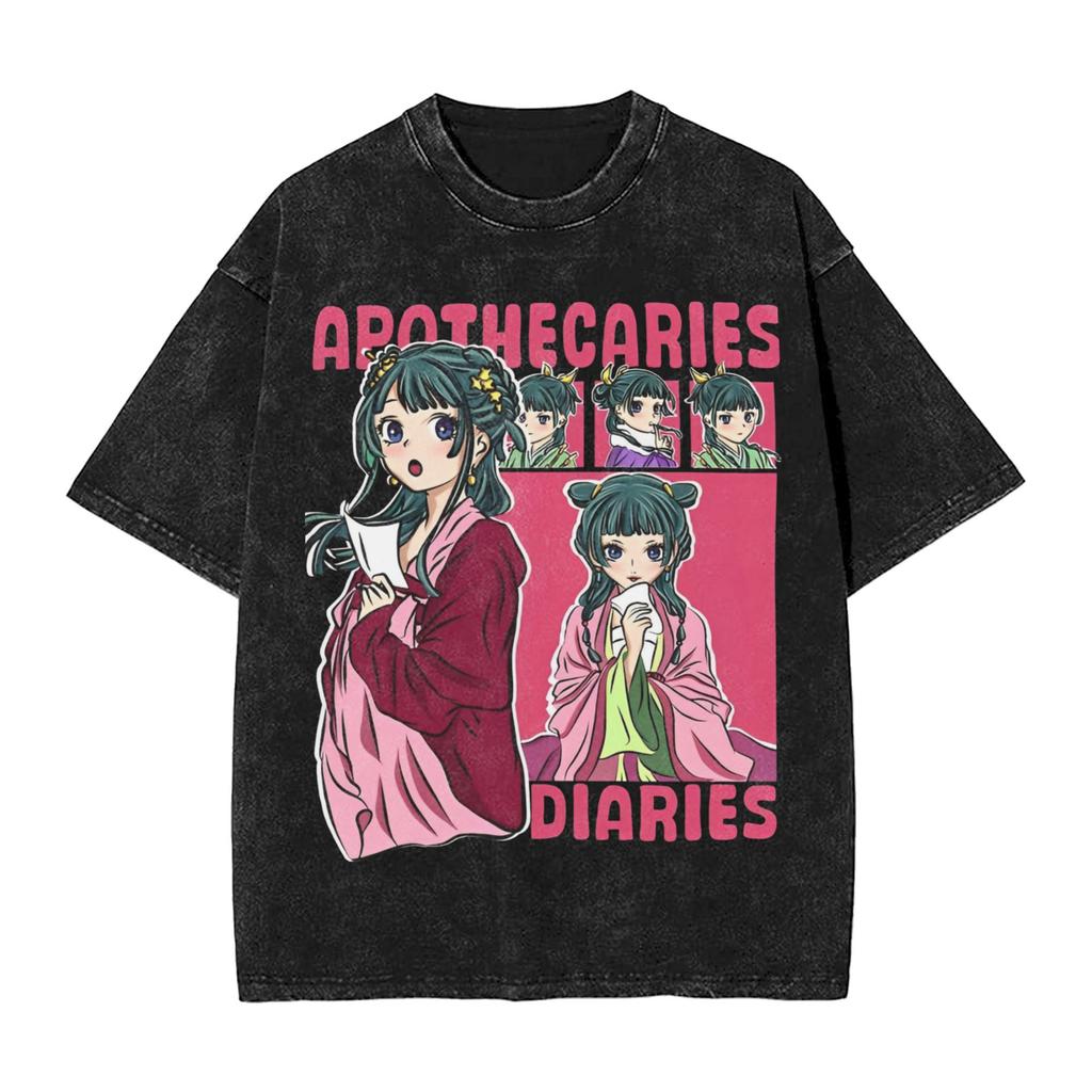 Maomao the Apothecary Diaries Anime T-shirt Lavata Oversize T-shirt T-shirt per Uomo Donna Abbigliamento Manica Corta Magliette