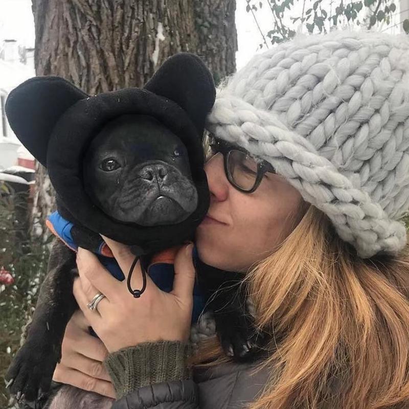 Winter Pet Hat Fleece Dog Warm Hat Ears Hoodie Scarf Set Pet Cat Dog Hat Headgear Warm Earmuffs Dog Warmth Accessories Outfits