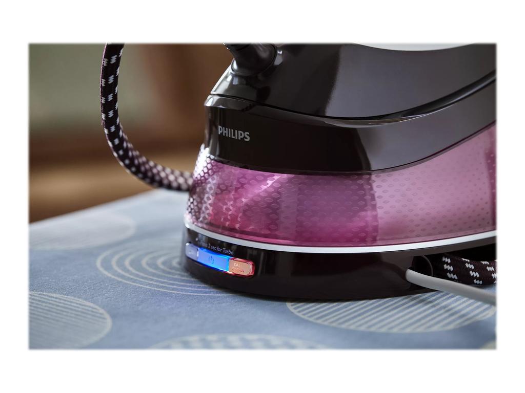 Philips steam station | GC7842/40 PerfectCare Compact | 2400 W | 1.5 L | 6.5 bar | Automatic shut-off | Vertical steam function | White/purple