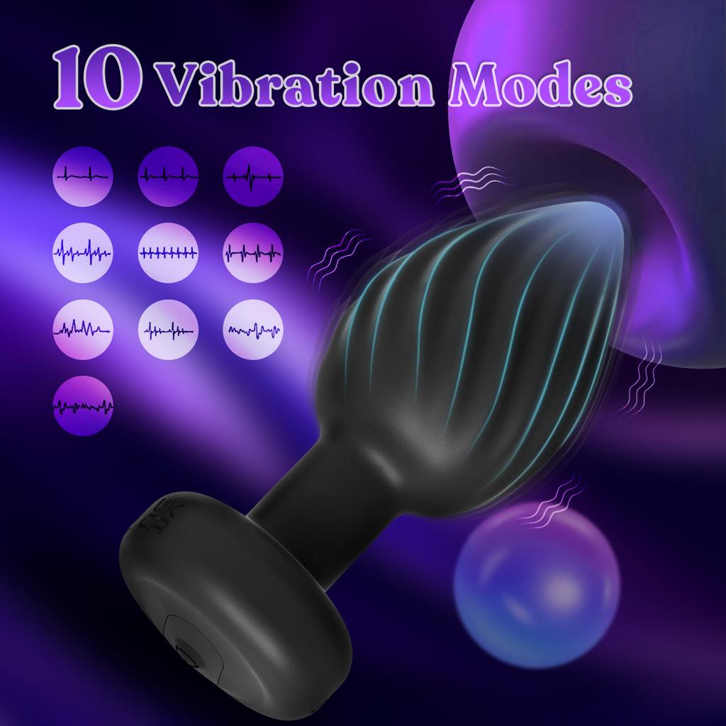 Anal Plug Spiral Butt Plug Adult Sex Toys for Men Prostate Massager Vibrator Dildo Masturbator Adult Goods with Remote Control
