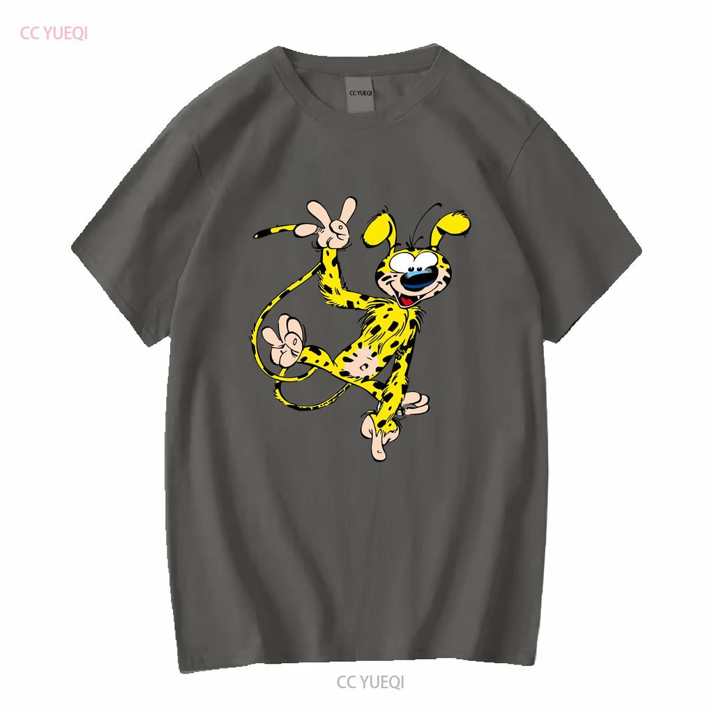 Winkendes Marsupilami Klassisches Retro Vintage T-Shirt S 5XL vintage gewaschen homme Gestreckt Lässig Streetwear-Mode Atmungsaktiv