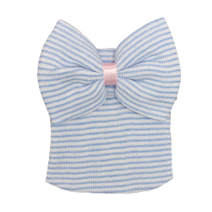 Bowknot Baby Striped Cap Knitted Hat Soft Cute Caps Keep Warm Fashion Gifts