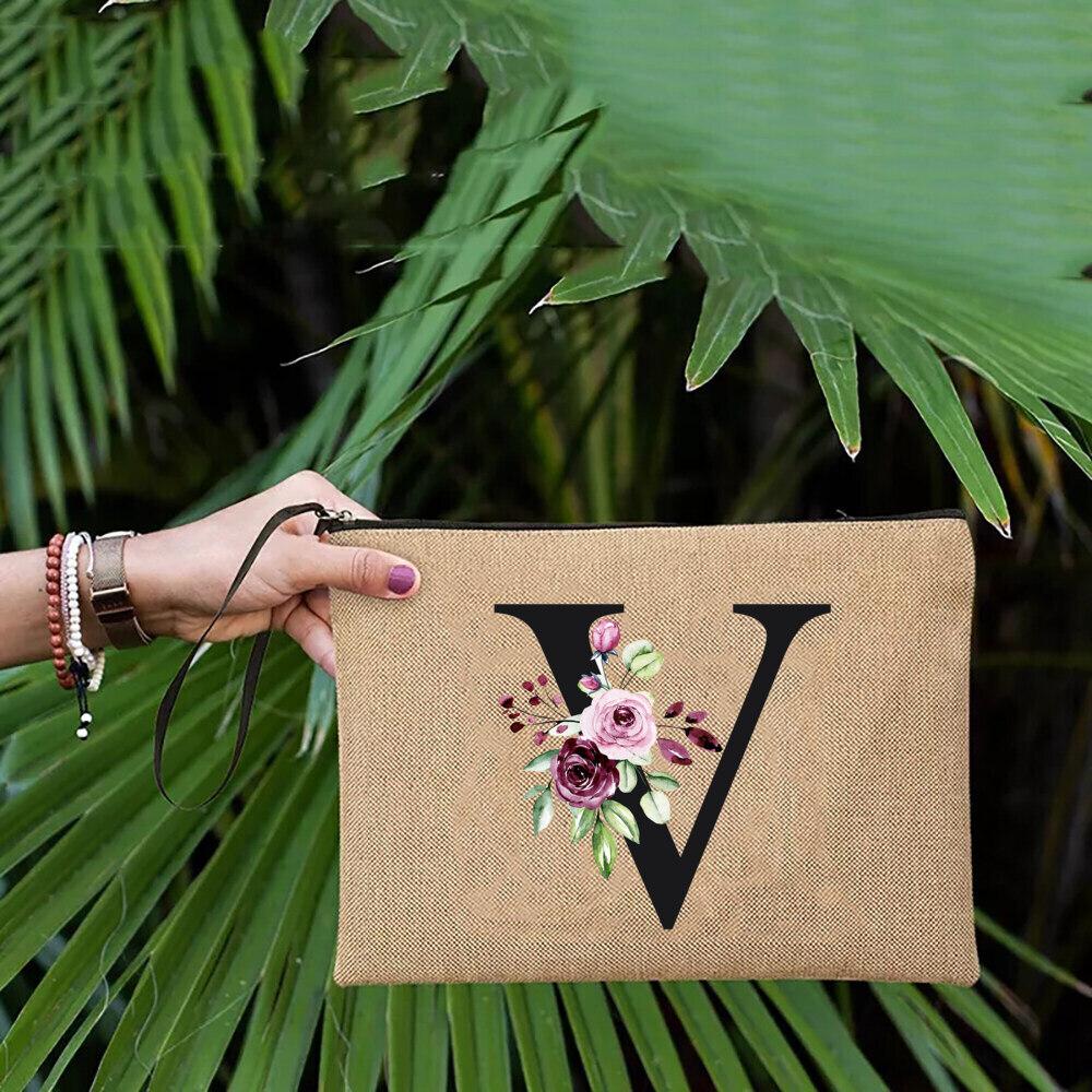 Простой льняной клатч на запястье — фото 21