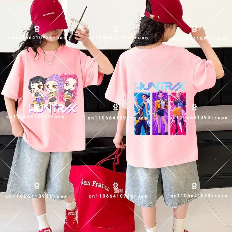 

Kids Kpop Demon Hunters Children s T Shirt Short Sleeve T-shirt Cute Kpop Demon Hunters Tiger Harajuku Tshirt for Boys Girls 140