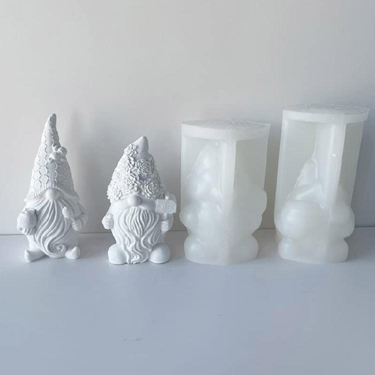 3D Gnome Silicone Mold Cute Dwarf Decorative Crafts Mold for DIY Crafts Scented Candle Soap Making,Home Decors Moulds