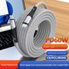 PD60W Dual Type-C Braided Fast Charging Cable for Apple 15 and Type-C Phones