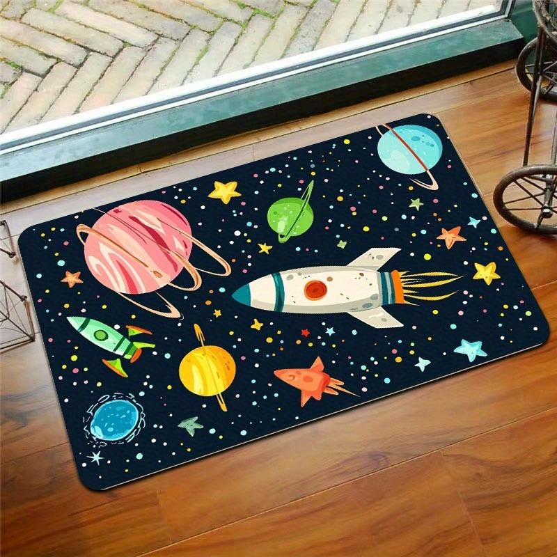 1PC Rainbow Gradient Roses Kitchen Rug Non-Slip Door Mat Pop Design Bathroom Rug Bath Mat Carpet for Home Sink Laundry Decor