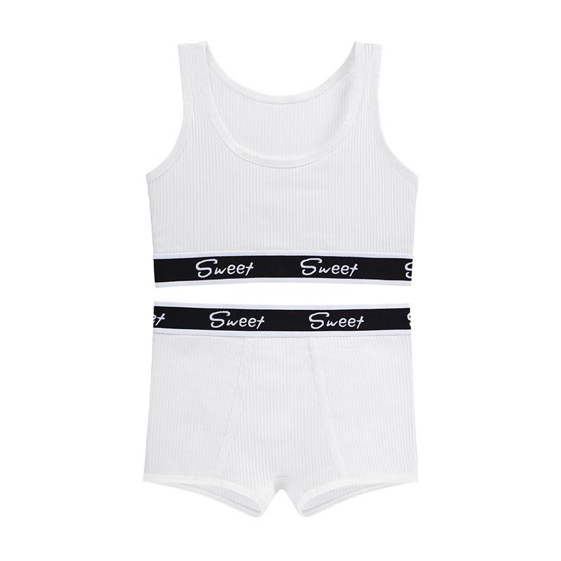 

Дышащий однотонный спортивный бюстгальтер и трусики, комплект нижнего белья с бюстгальтером и трусиками Push Up, женское нижнее белье S белый