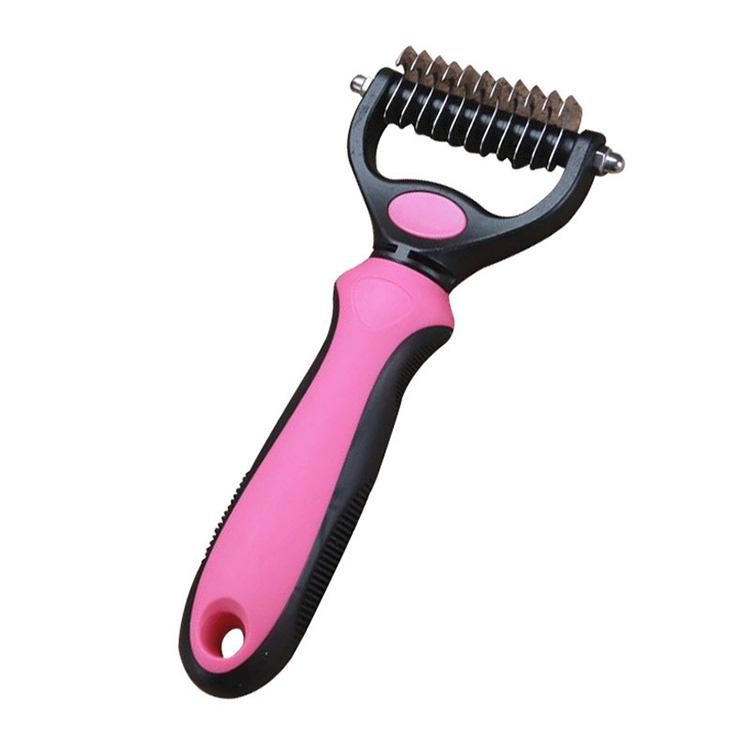 Dropshipping Double Sided Stainless Steel Pet Dog Dematting Deshedding Brush Hair Removal Remover Comb
