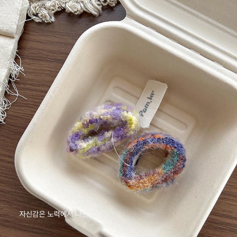 Watercolor Oil Painting Hair Tie & Scrunchie with Towel Ring and Headband for Girls