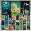 Vintage Metall Zinn Zeichen Japanische Anime Totoro Mädchen Landschaft Zinn Malerei Hause Wohnzimmer Dekor Einzigartige Metall Zeichen Platte