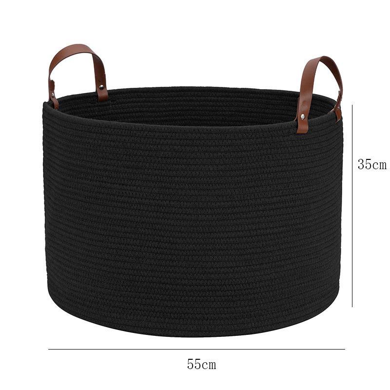 Cotton Rope Woven Basket - Foldable Wardrobe & Shelf Storage for Sundries