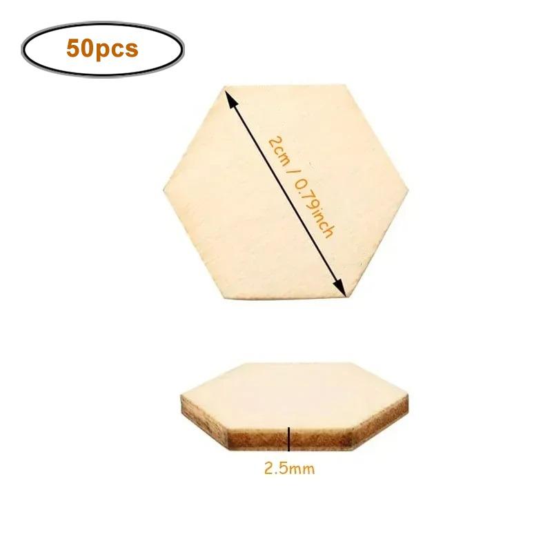 1-15cm Blank Wood Hexagon Slices, Unfinished Hexagonal Wood Pieces for DIY Craft, Painting, Staining, Coaster Making, Home Decor
