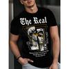 Realistic Print Men's Summer Sporty Comfortable T-Shirt with Mesh Fabric - Street Style, Round Neck, Short Sleeve, Suitable for Running and Daily Wear